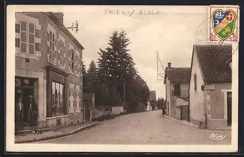 AK Thiel-sur-Acolin, Route de Moulins et jonction des routes de Chapeau et Chevagne