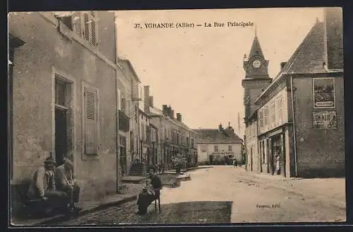 AK Ygrande /Allier, La Rue Principale