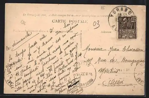 AK Ygrande /Allier, La Rue Principale