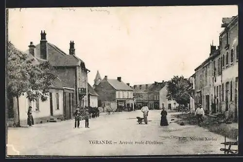 AK Ygrande, Arrivée route d`Orléans