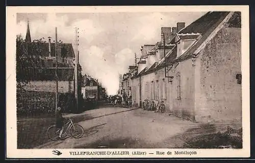 AK Villefranche-d`Allier, Rue de Montlucon