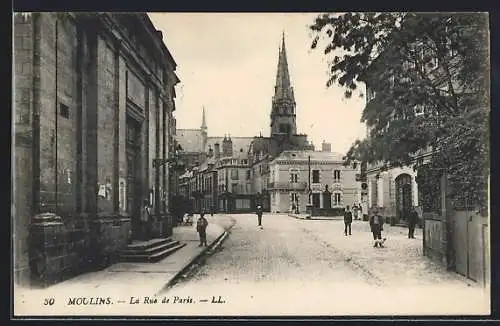 AK Moulins, La Rue de Paris