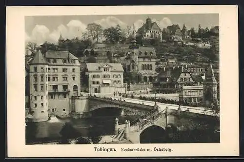 AK Tübingen, Neckarbrücke m. Österberg