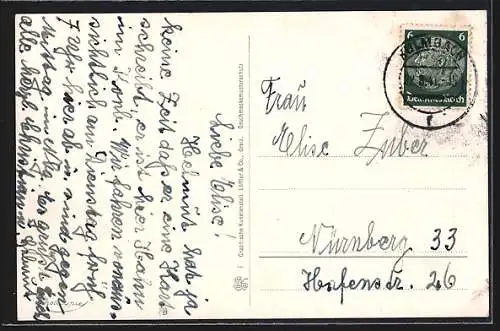 AK Kulmbach i. Bay., Totalansicht, Kellnerin mit Biermass