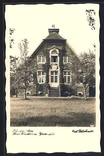 AK Münster i. Westf., Haus Rüschhaus, Gartenansicht