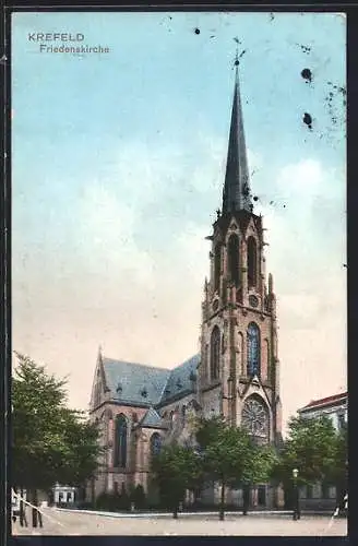 AK Krefeld, Ansicht der Friedenskirche