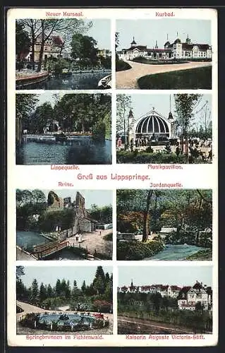 AK Bad Lippspringe, Lippequelle, Kurbad, Ruine