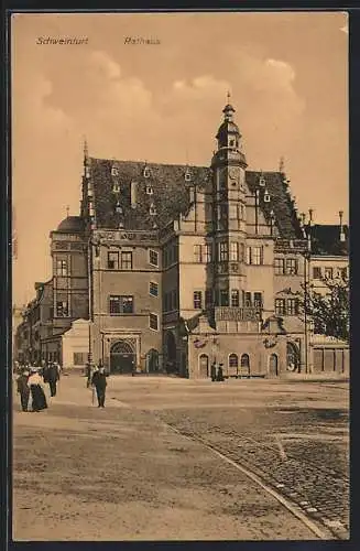 AK Schweinfurt, Strasse am Rathaus