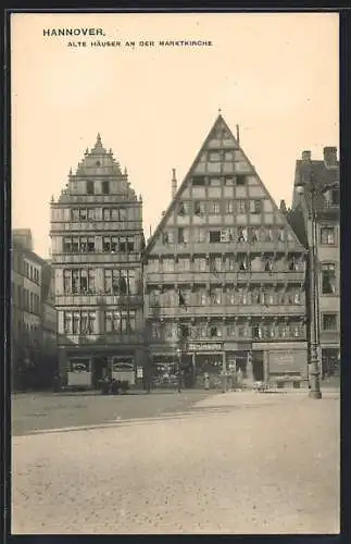 AK Hannover, Alte Häuser an der Marktkirche