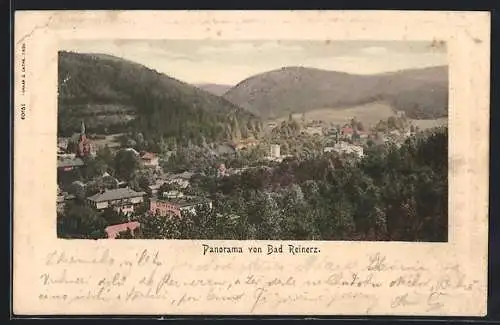 AK Bad Reinerz, Panorama aus der Vogelschau