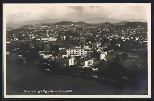 AK Hirschberg i. Rgb., Gesamtansicht aus der Vogelschau