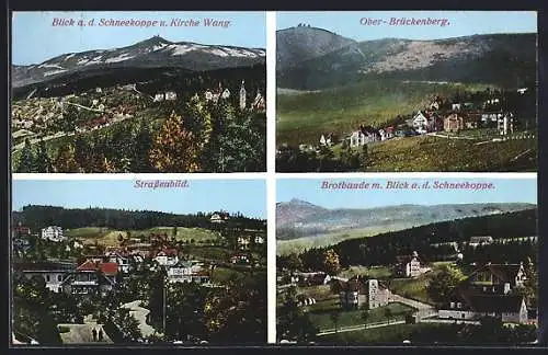 AK Brückenberg i. Rgb., Ober-Brückenberg, Strassenpartie, Brotbaude