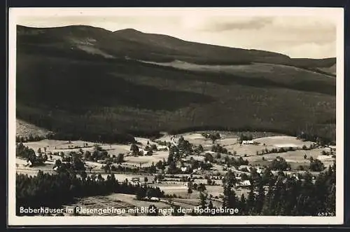 AK Baberhäuser i. Rgb., Ortsansicht mit Hochgebirge