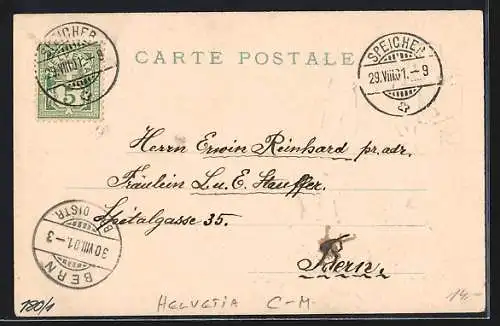 AK Statue der Helvetia in den Bergen, kantonale Wappen