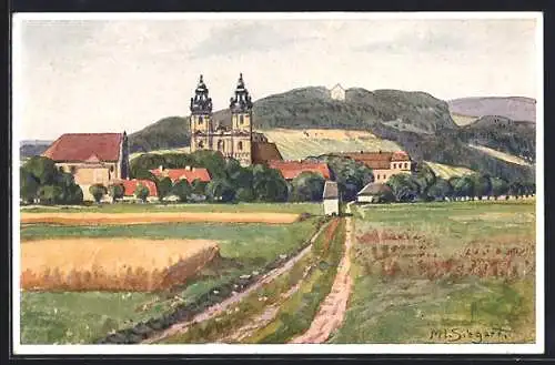 AK Grüssau, Kloster von Südwesten