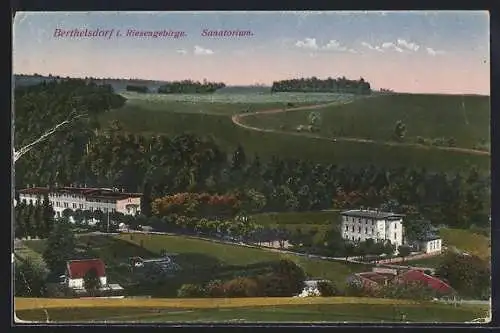 AK Berthelsdorf i. Riesengebirge, Blick auf das Sanatorium