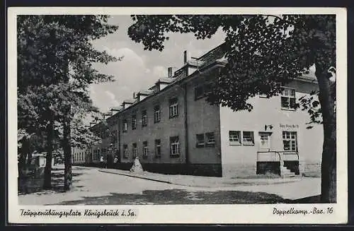 AK Königsbrück i. Sa., Truppenübungsplatz, Doppelkomp.-Bar. 16