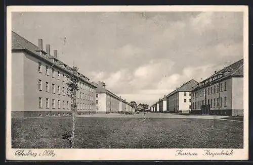 AK Oldenburg / Oldenburg, Unterkünftshäuser der Kaserne Kreyenbrück