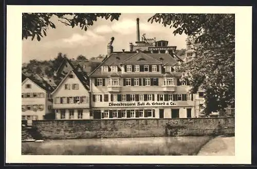 AK Schwäbisch Hall, Löwenbrauerei Hall Fr. Erhard & Co. und Gasthof zum Löwen