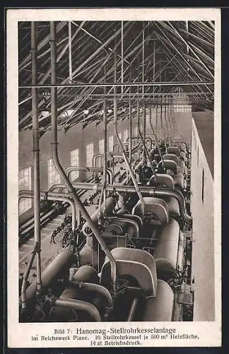 AK Werdegang eines Lokomotivzylinders, Hanomag-Steilrohrkesselanlage im Reichswerk Plaue