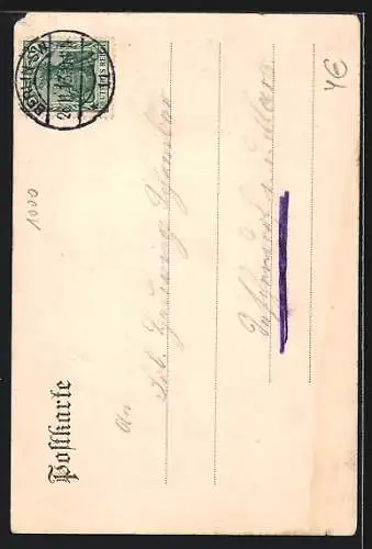 AK Berlin-Kreuzberg, Blücherstrasse, Kaserne des Kaiser Franz Garde Grend. Regt. No. 2 mit Denkmal