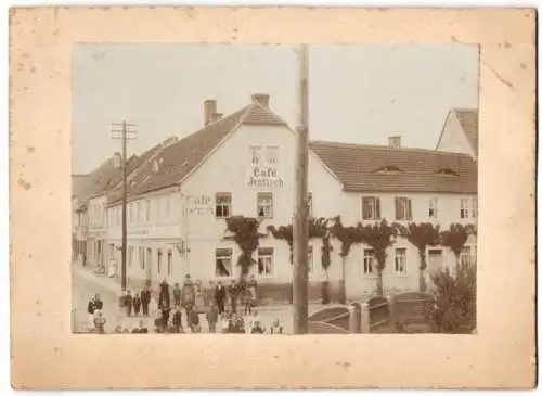 Fotografie unbekannter Fotograf, Ansicht Mühlberg / Elbe, Gasthaus Cafe Jentzsch in der Hohestrasse