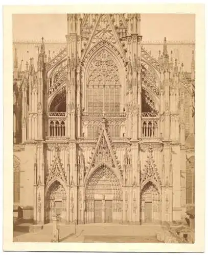 Fotografie unbekannter Fotograf, Ansicht Köln, Frontansicht des Dom, Kölner Dom