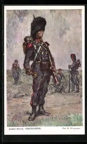 AK Armee Belge, Belgischer Grenadier in Uniform