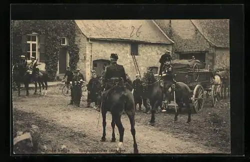 AK Armée belge, Télégraphistes de campagne