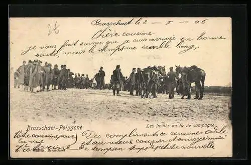 AK Brasschaet-Polygone, Les invités au tir de campagne