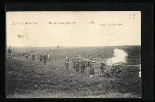 AK Camp de Beverloo, Batterie en position, le tir