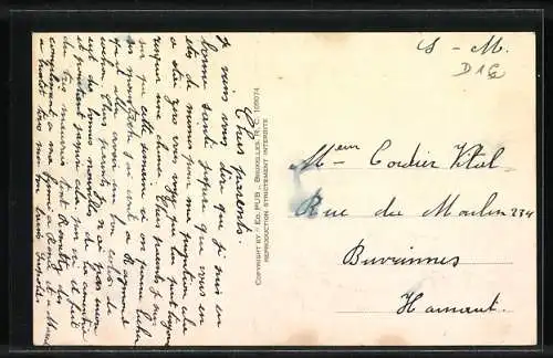 AK belgischer Soldat als Friseur