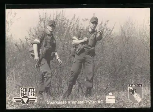 AK Österreichische Soldaten in Uniform, Sparkasse Kremstal-Pyhrn
