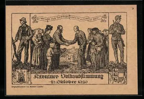 Künstler-AK Kärntner Volksabstimmung 1920