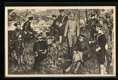 AK Hannover, Kriegsausstellung, Gruppe bulgarischer Soldaten