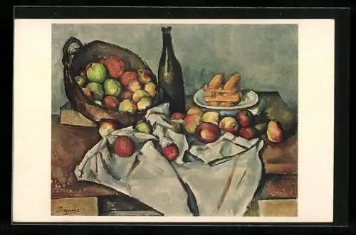 Künstler-AK sign. Paul Cézanne: La Corbeille de Pommes