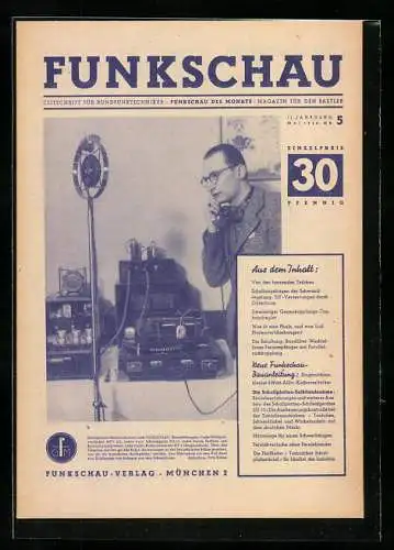 AK Funkschau, Zeitschrift für Rundfunktechniker, Mann mit Funkgerät