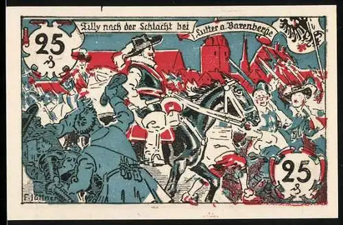 Notgeld Lutter am Barenberge, 1920, 25 Pf, Anweisung auf die Volksbank Lutter a. Barenberge