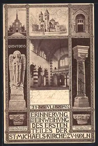 AK Köln-Neustadt, Einweihung des ersten Teiles der St. Michael-Kirche 1904