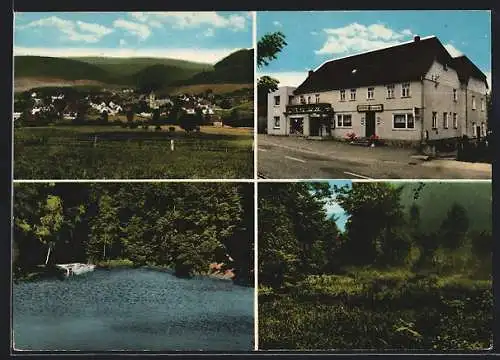 AK Winzenburg /Alfeld, Gasthaus und Pension Zur Winzenburg v. S. Spyra, Wald- und Seepartie