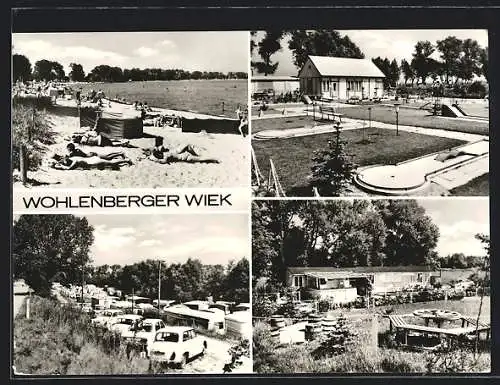 AK Gramkow /Wismar, Wohlenberger Wiek, Strandpartie, Minigolfanlage, Campingplatz