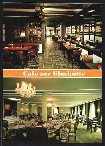 AK Bad Driburg, Café zur Glashütte, Innenansichten, Lange Str. 127