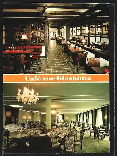 AK Bad Driburg, Das Café zur Glashütte mit Gaststuben, Lange Str. 127