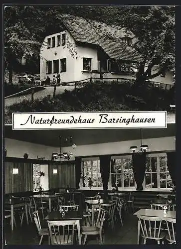 AK Barsinghausen /Deister, Das Gasthaus Naturfreundehaus, mit Gaststube