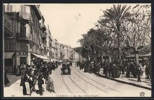 AK Cannes, La Rue Felix-Faure