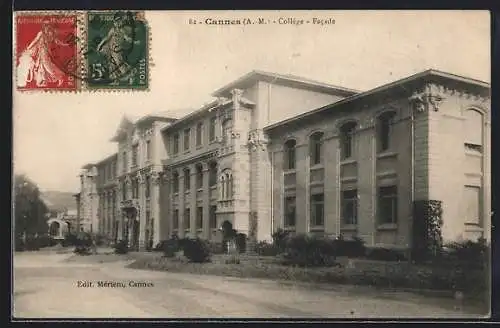 AK Cannes /A.-M., College, Facade