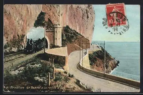 AK Beaulieu, Le tunnel et la route d`Eze