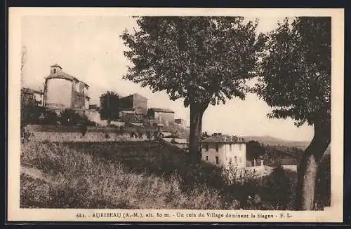 AK Auribeau, Un coin du Village dominant la Siagne