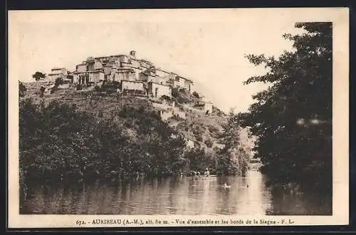 AK Auribeau, Vue d`ensemble et les bords de la Siagne