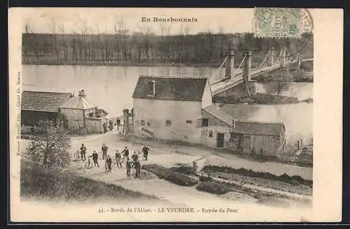 AK Veurdre, Bords de L`Allier, Entrée du Pont